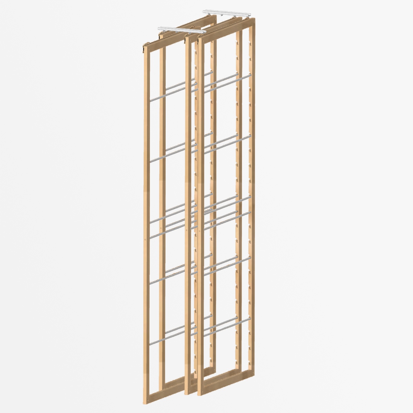 4 Frames | 24″ depth | 85″ height | Bamboo | Clearcoat