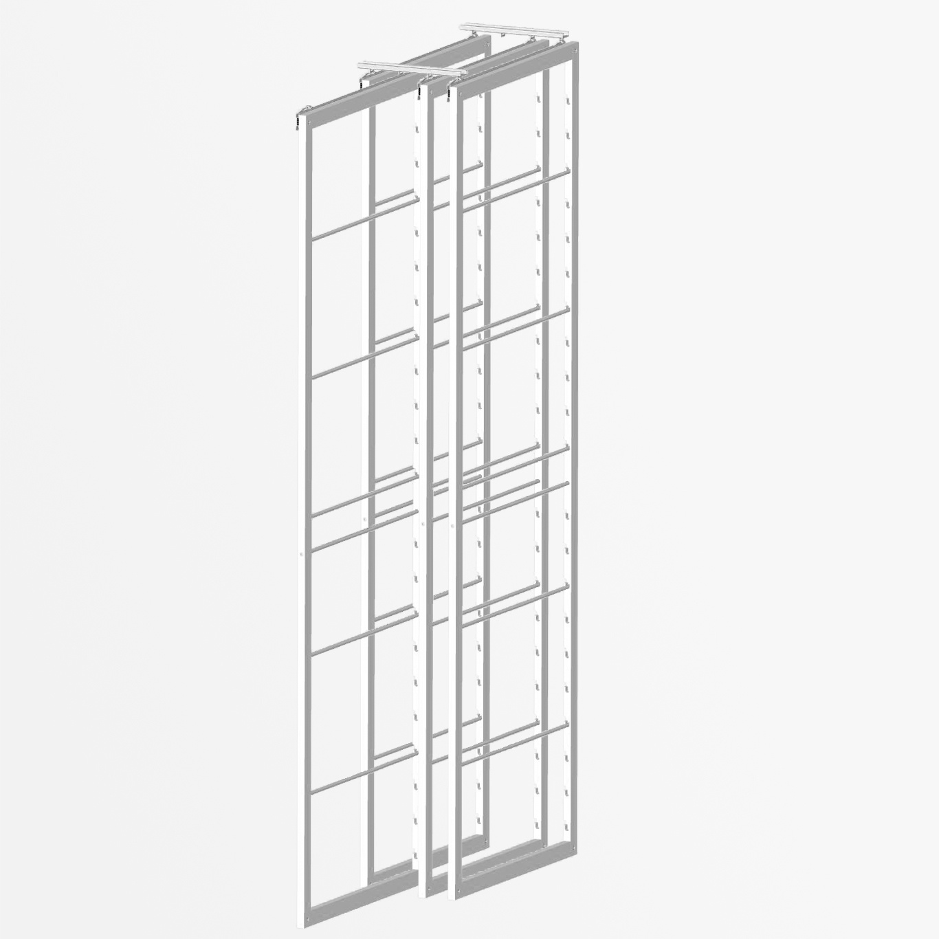 4 Frames | 30″ depth | 85″ height | Ash | White